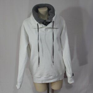 Vintage Diesel sweater Double neck with drawstrings and buttons cotton sz Large